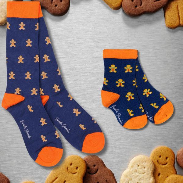 swole panda Gingerbread Men Matching Bamboo Socks (Adult & Child)