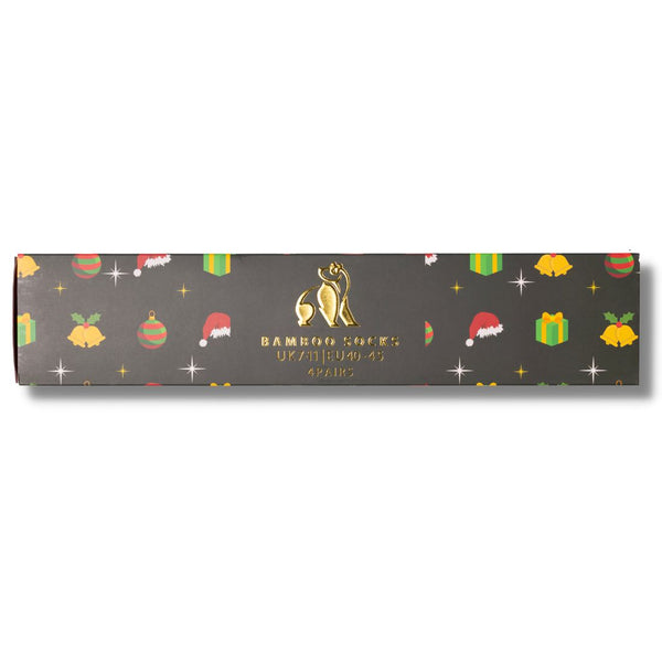 Swole Panda Green Christmas Drawer Box - 4 Pairs Of Bamboo Socks (His)