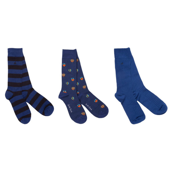Swole Panda Hot Air Balloon Sock Box - 3 Pairs Of Bamboo Socks (His)