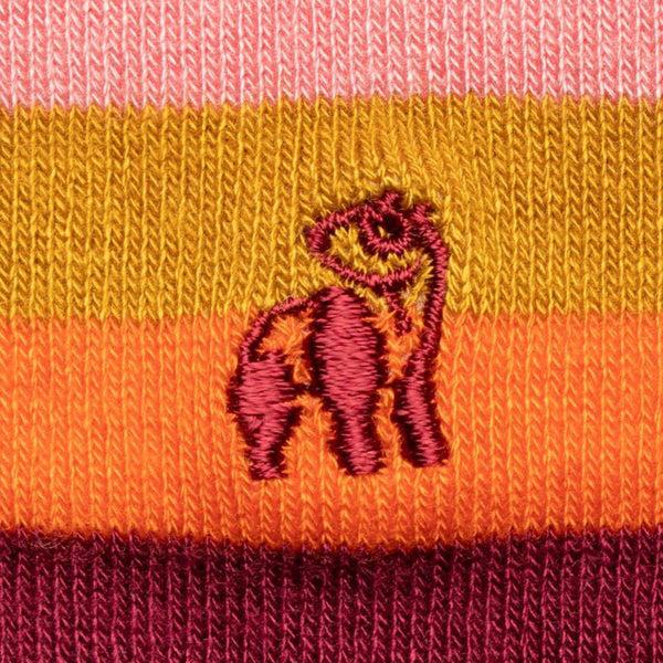 Swole Panda Multi Fine Striped Bamboo Socks (Comfort Cuff)