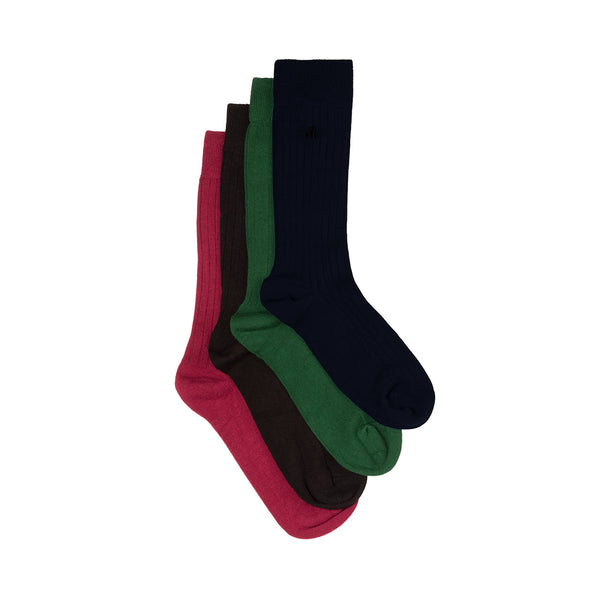 swole panda Plain Comfort Cuff Bamboo Sock Bundle - Four Pairs