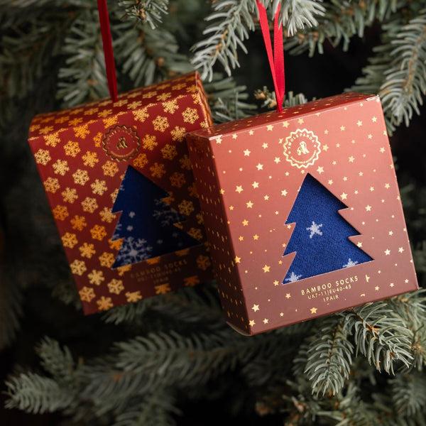 Swole Panda Star Christmas Sock Box - 1 Pair Of Bamboo Socks (His)