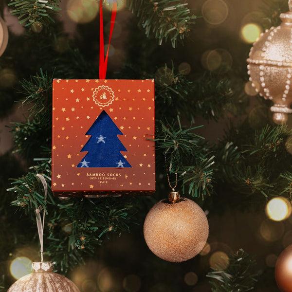 swole panda Star Christmas Sock Box - 1 Pair of Bamboo Socks (His)