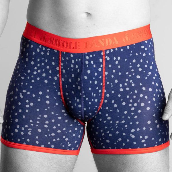Swole Panda Bamboo Boxers 2 Pack - Red Grey Spotted