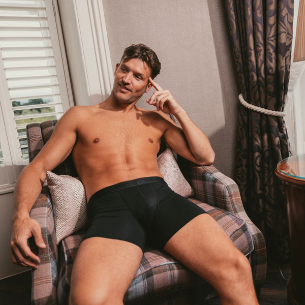 Swole Panda Bamboo Boxers - Black Black Band