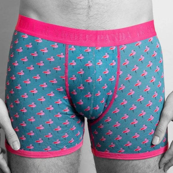 swole panda Bamboo Boxers - Flamingos