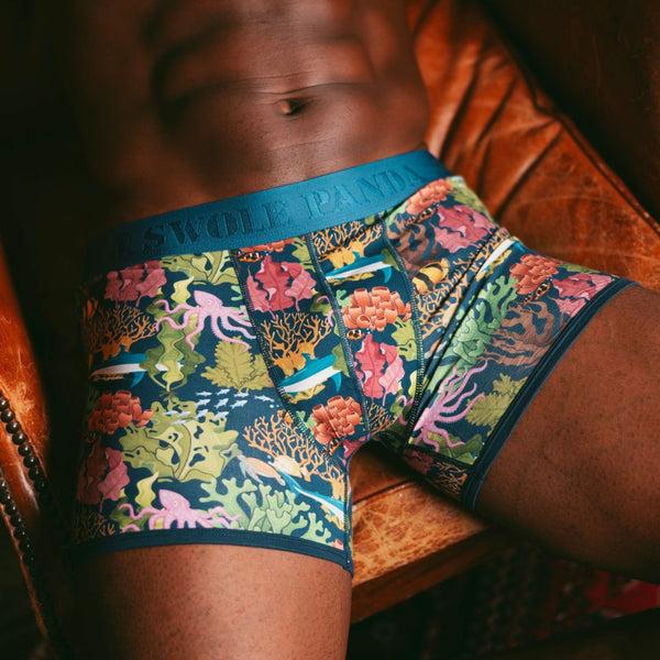 Swole Panda Bamboo Boxers - Marine