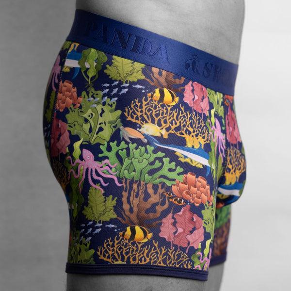 Swole Panda Bamboo Boxers - Marine