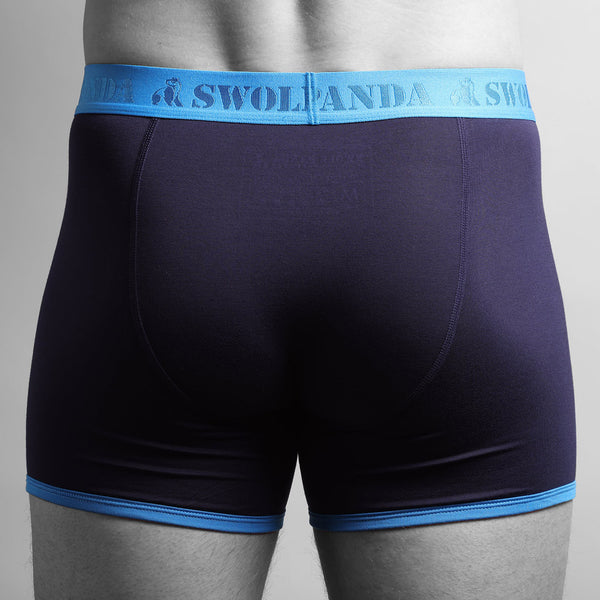 Swole Panda Bamboo Boxers - Navy Blue Band