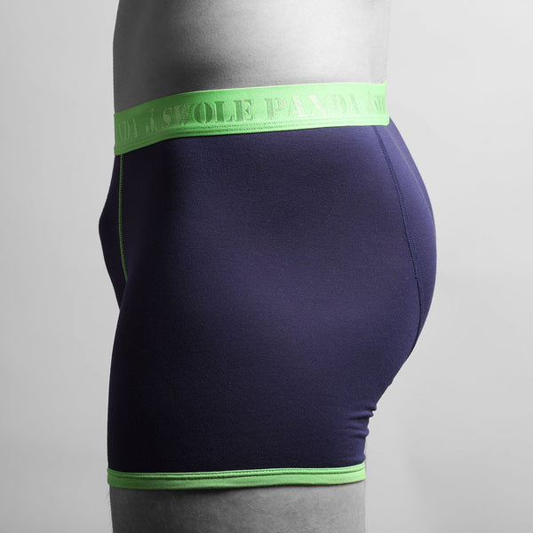 Swole Panda Bamboo Boxers - Navy Green Band