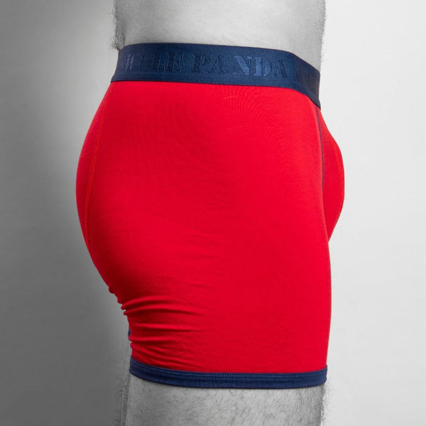Swole Panda Bamboo Boxers - Red Blue Band