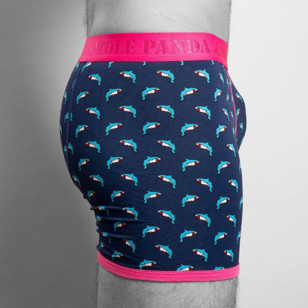 Swole Panda Bamboo Boxers - Sharks