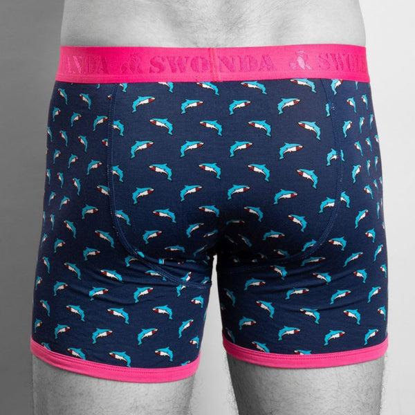 Swole Panda Bamboo Boxers - Sharks