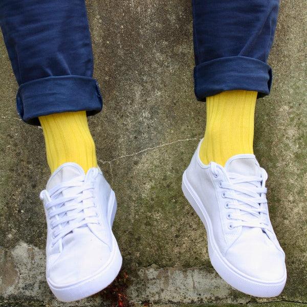 Swole Panda Banana Yellow Bamboo Socks