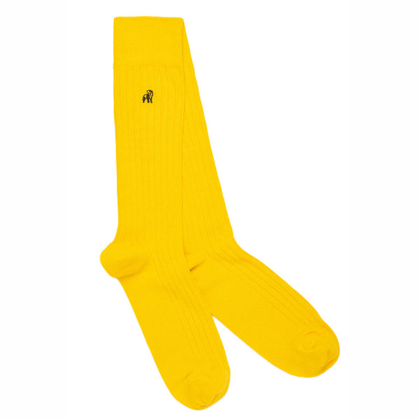 swole panda Banana Yellow Bamboo Socks
