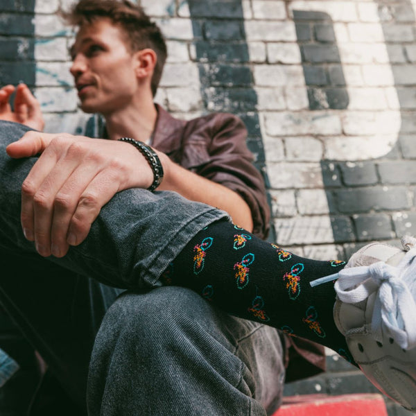 Swole Panda Black Bicycle Bamboo Socks