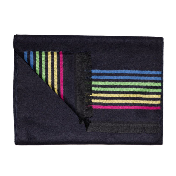 swole panda Black Fine Stripe Bamboo Scarf