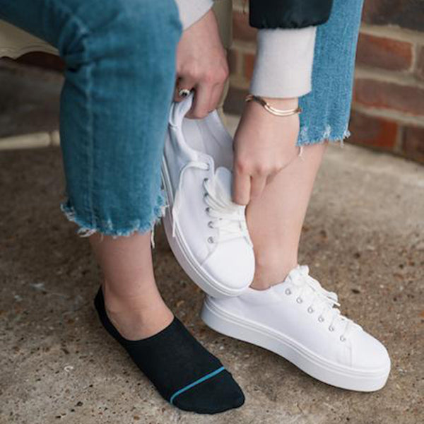 Swole Panda Black "No-Show" Bamboo Socks