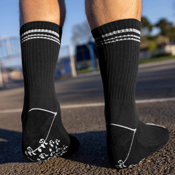 Swole Panda Black Performance Grip Socks
