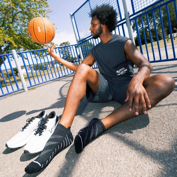 Swole Panda Black Performance Trainer Socks