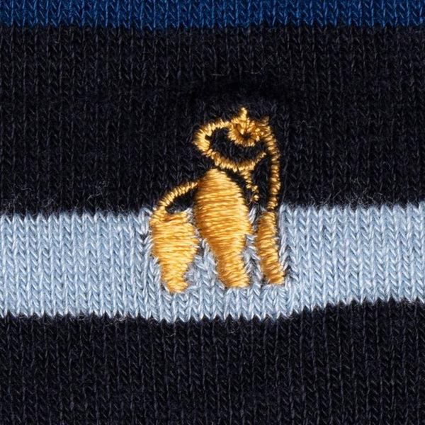 Swole Panda Black Small Striped Bamboo Socks