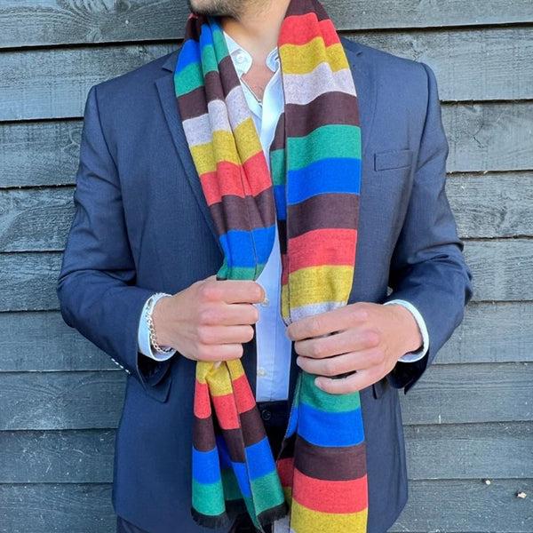 Swole Panda Block Stripe Bamboo Scarf