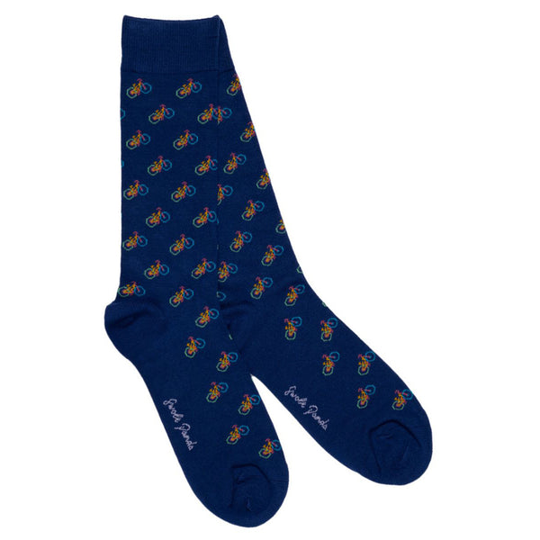 swole panda Blue Bicycle Bamboo Socks