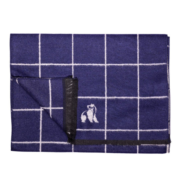 swole panda Blue Check Bamboo Scarf