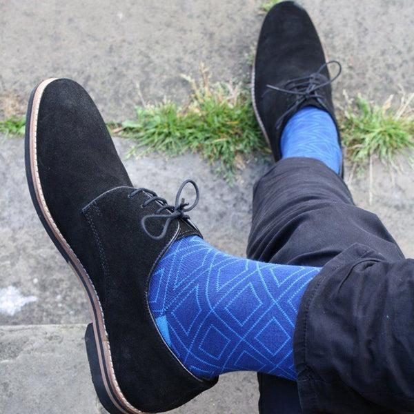 Swole Panda Blue Diamond Bamboo Socks
