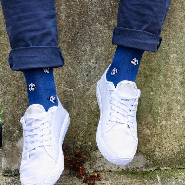 Swole Panda Blue Football Bamboo Socks