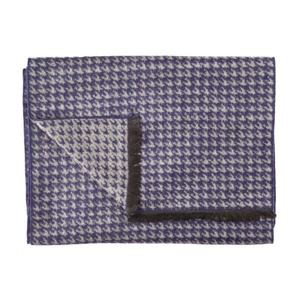 swole panda Blue Houndstooth Bamboo Scarf