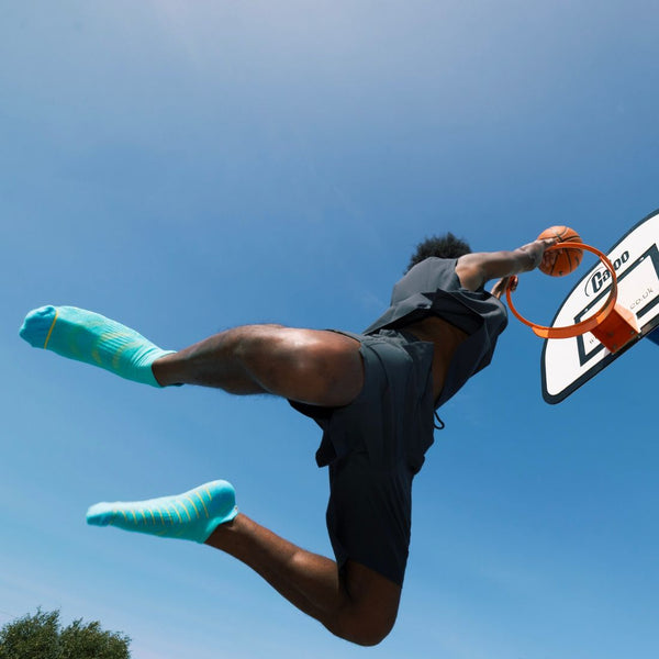 Swole Panda Blue Performance Trainer Socks