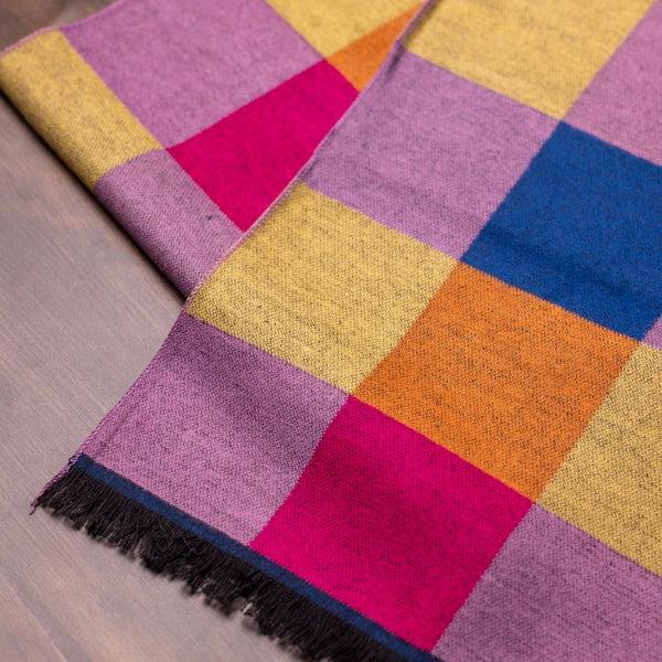 Swole Panda Bright Check Bamboo Scarf