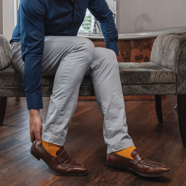 Swole Panda Bumblebee Yellow Bamboo Socks