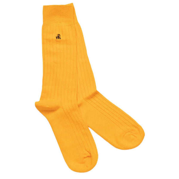 swole panda Bumblebee Yellow Bamboo Socks