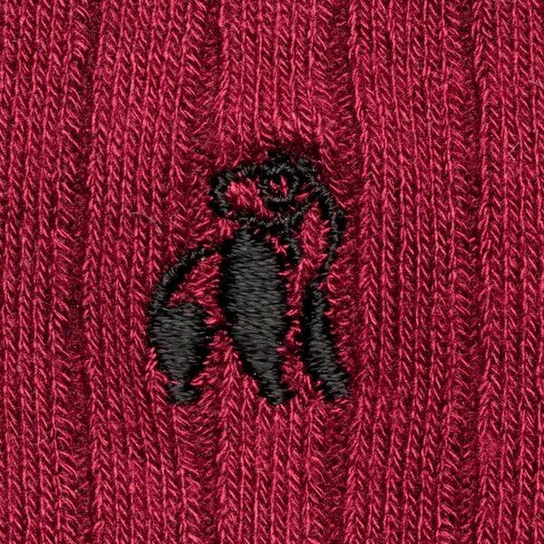 Swole Panda Burgundy Bamboo Socks (Comfort Cuff)