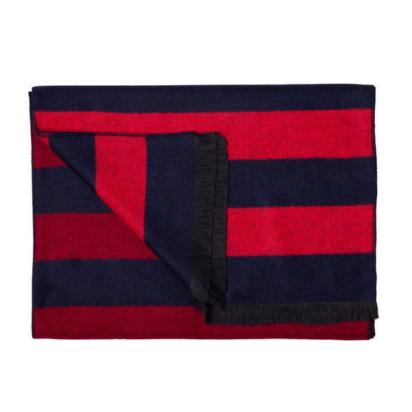swole panda Burgundy & Red Stripe Bamboo Scarf