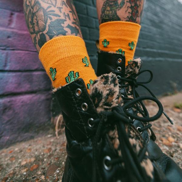 Swole Panda Cactus Bamboo Socks
