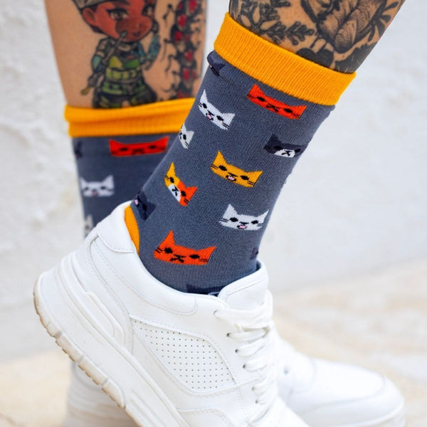 Swole Panda Cat Bamboo Socks