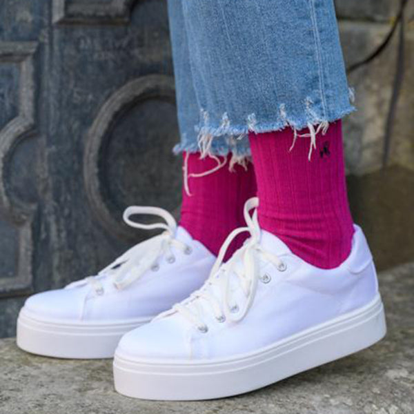 Swole Panda Cerise Bamboo Socks