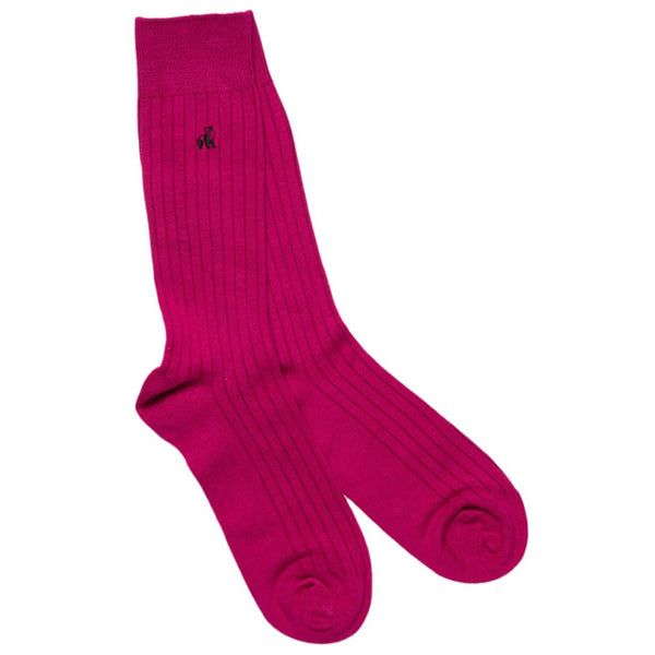 swole panda Cerise Bamboo Socks