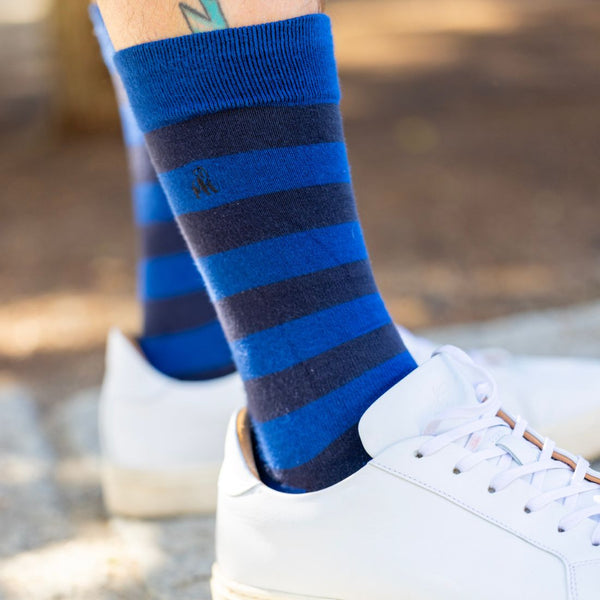 Swole Panda Charcoal Striped Bamboo Socks
