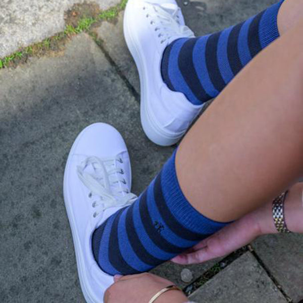 Swole Panda Charcoal Striped Bamboo Socks