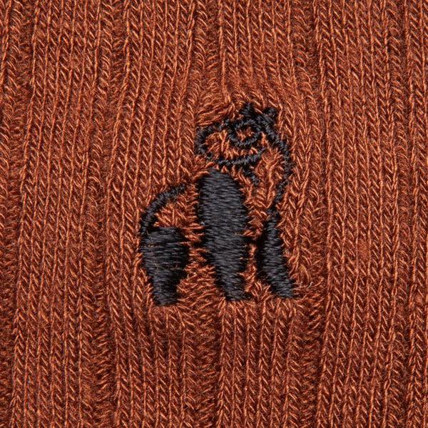 Swole Panda Chestnut Brown Bamboo Socks