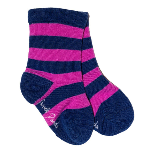 swole panda Children's Pink Stripe Bamboo Socks