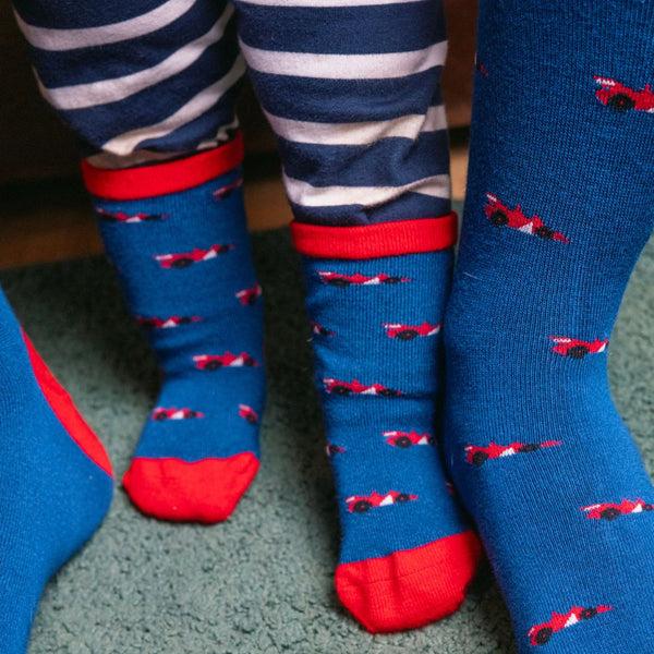 Swole Panda Children's Racing Car Bamboo Socks