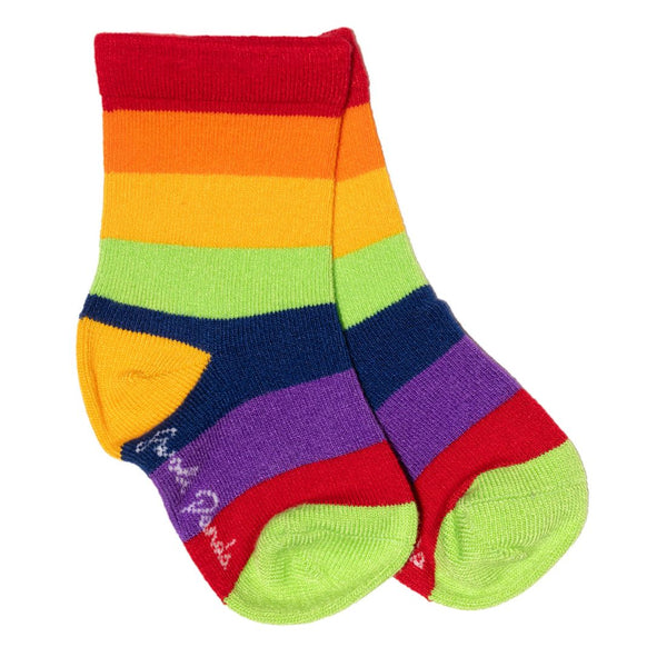 swole panda Children's Rainbow Stripe Bamboo Socks