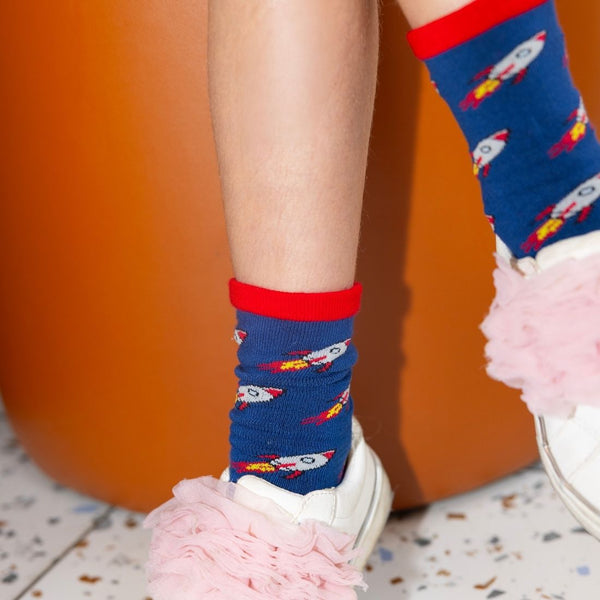 Swole Panda Children's Rocket Bamboo Socks