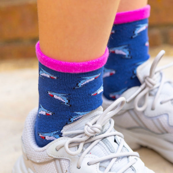 Swole Panda Children's Shark Bamboo Socks