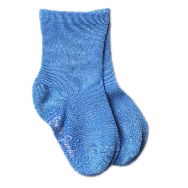 swole panda Children's Sky Blue Bamboo Grip Socks